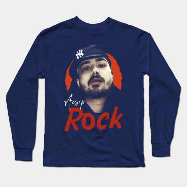 Aesop Rock retro pop art Long Sleeve T-Shirt by BAJAJU